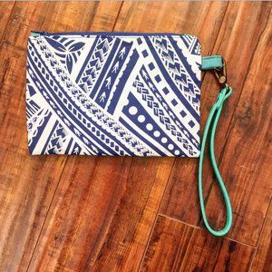 Samoan Tribal Printed Wristlet Clutch Handmade